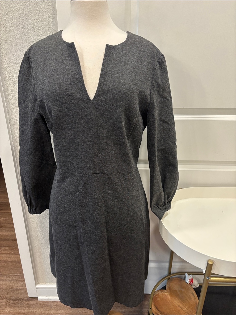EUC Tibi Charcoal Gray Bond Stretch Knit Dress